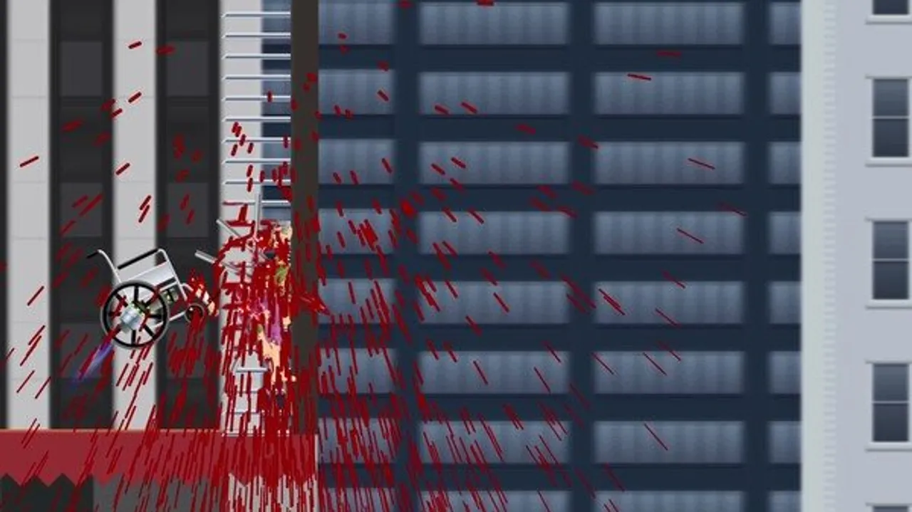 Still frame from the official Happy Wheels Steam gameplay trailer